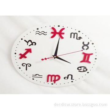 Custom Plastic Crafts Round Wall Clock Big Dial For Livingr